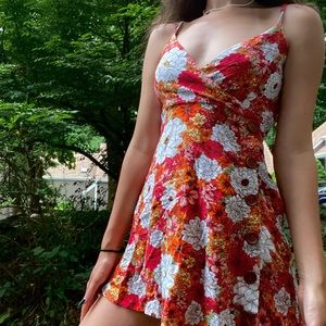 Pink & Orange Floral Sundress